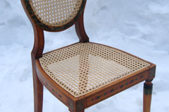 Caned painted chair